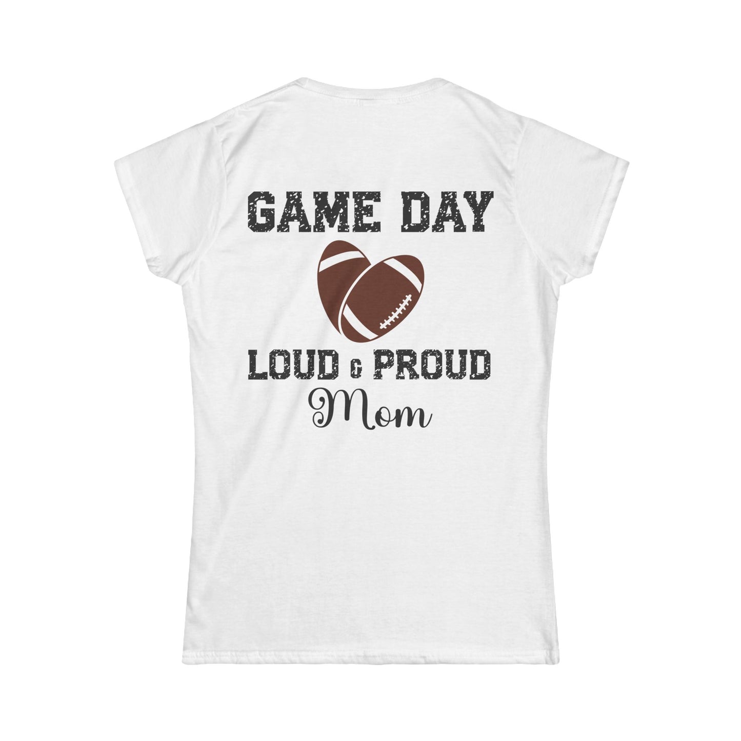 Female T-Shirt - Football - Loud & Proud Mom (01a)