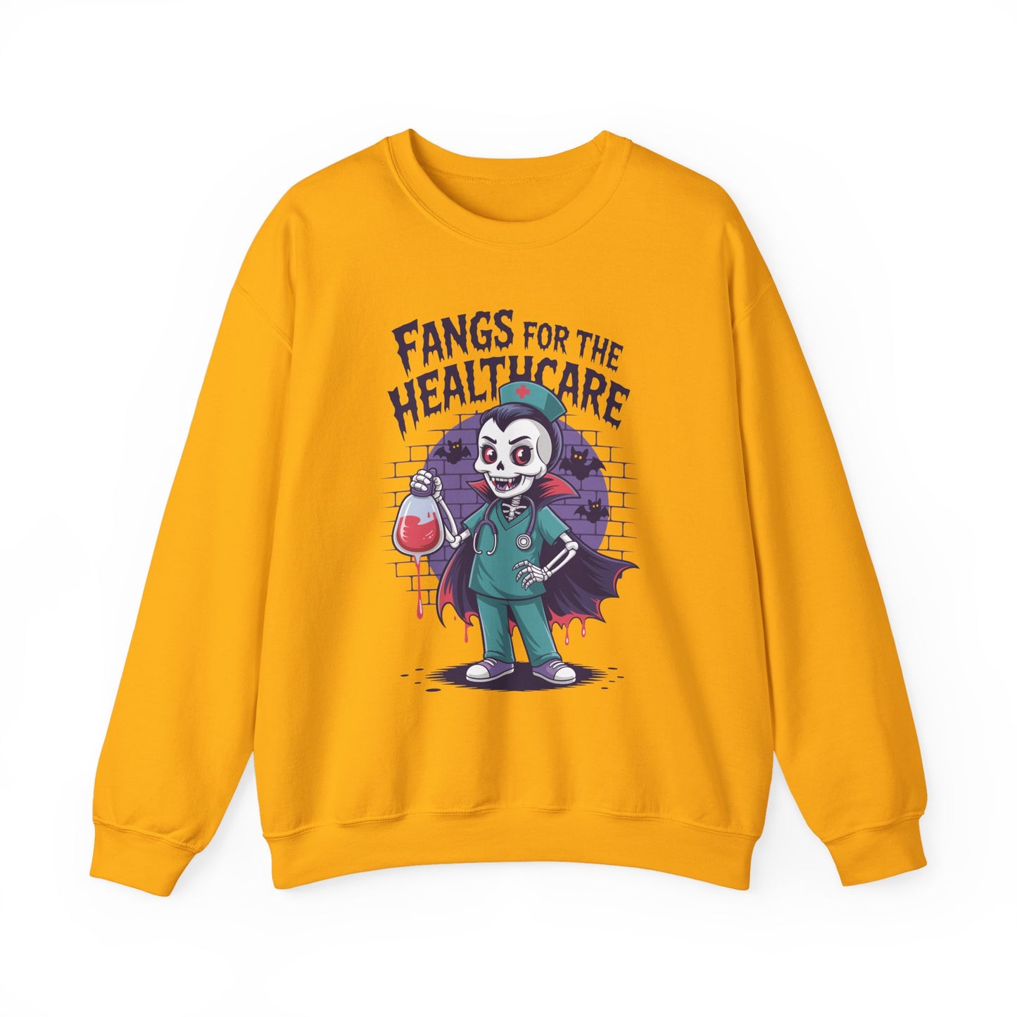 Sweatshirt - Medical / Halloween - Fangs for the Healthcare (01a)