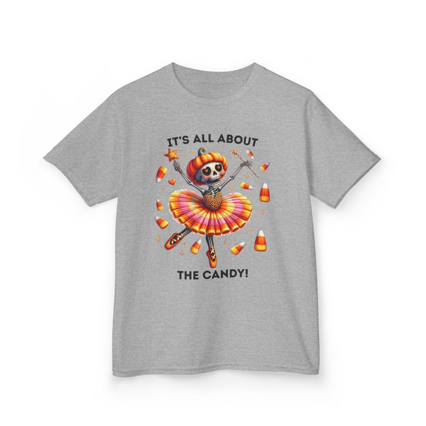Child Tee - Halloween / Ballet Skeleton - It's all about the Candy! (02a)