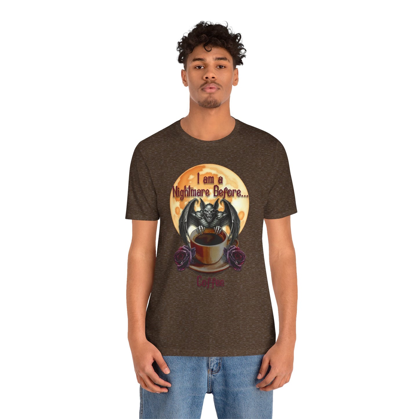 T-shirt - Halloween - Nightmare Before Coffee (1a) - Front Only