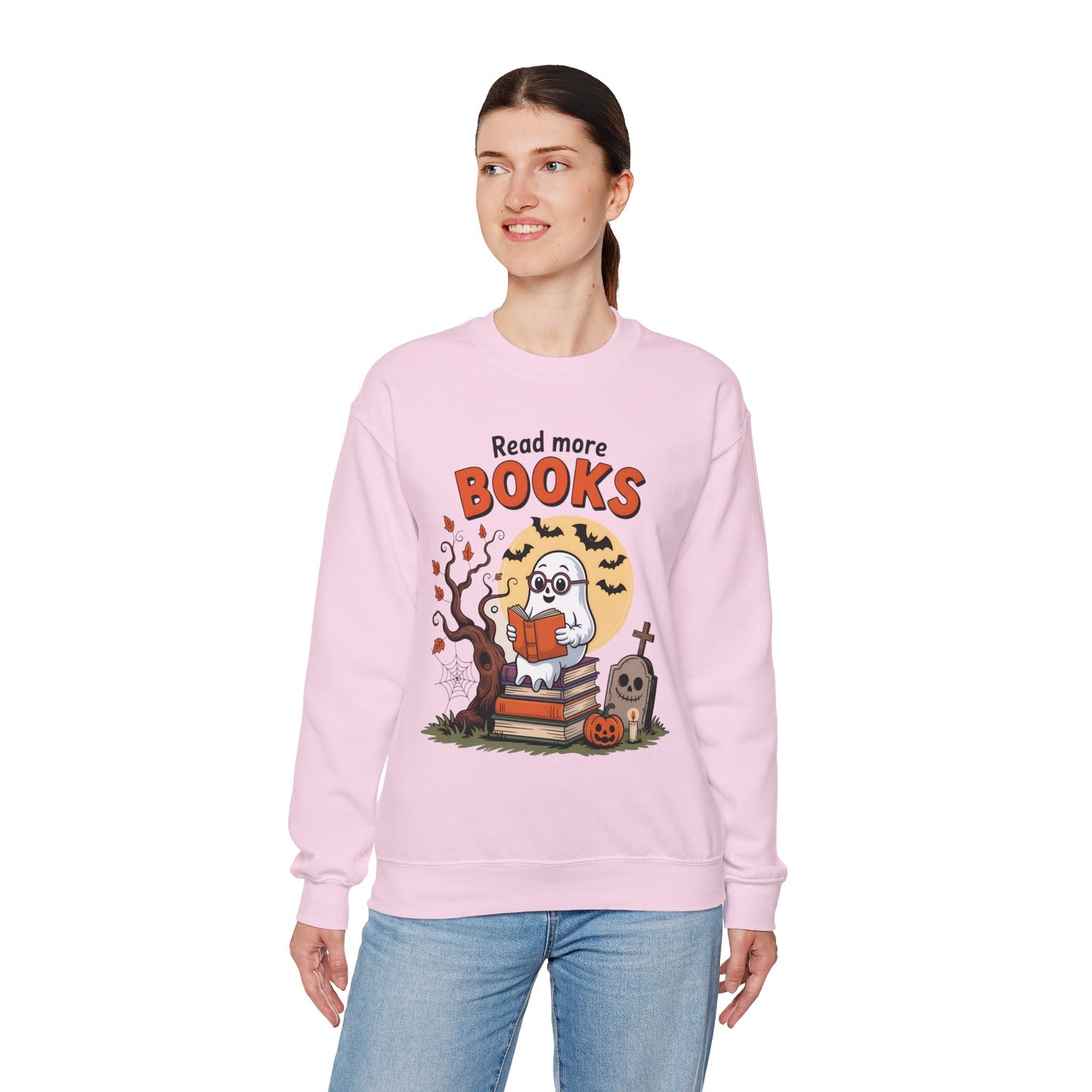 Sweatshirt - Teacher / Halloween - Read More Books (1a)