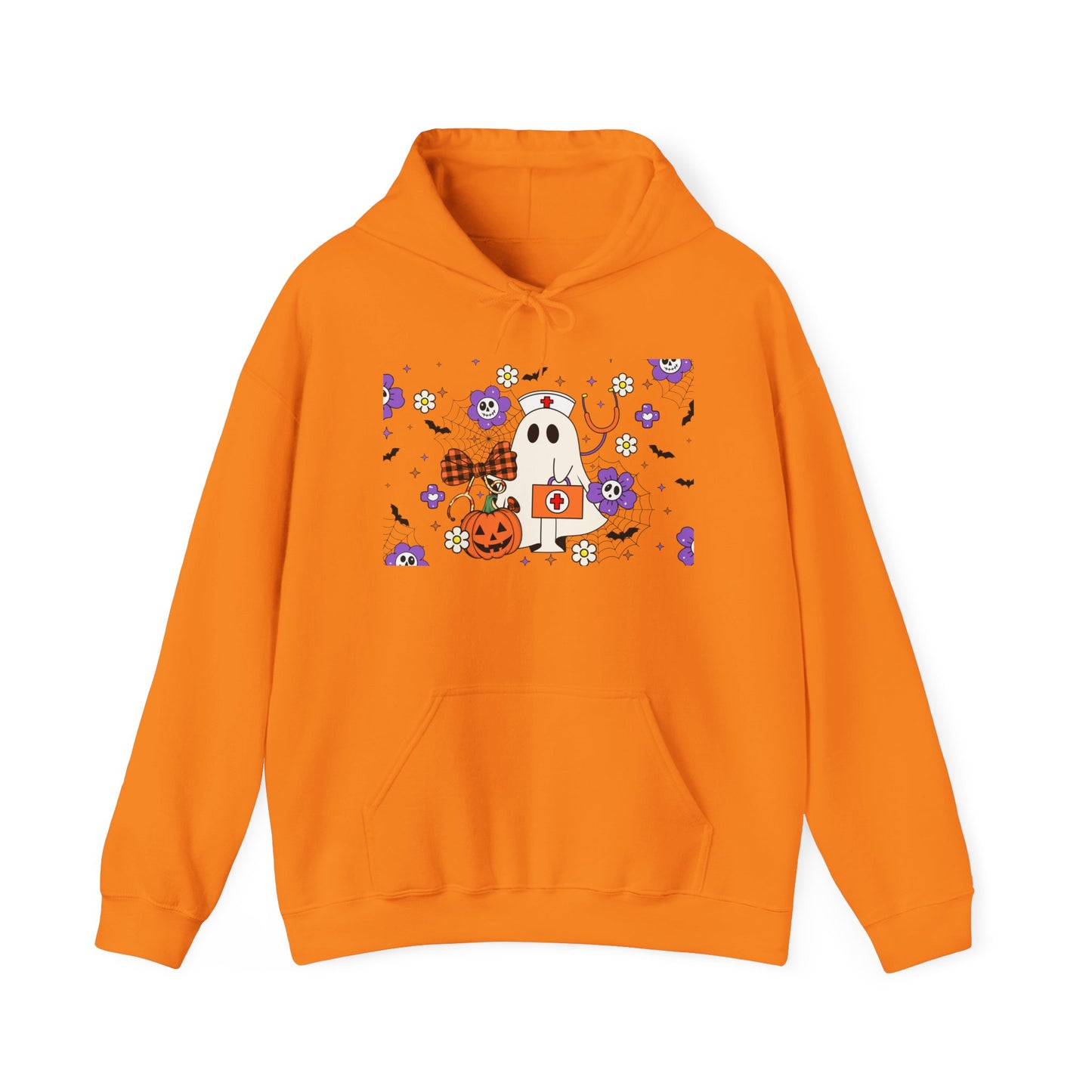 Heavy Blend Hoodie - Medical / Halloween Ghost with Medical Stuff (01a)