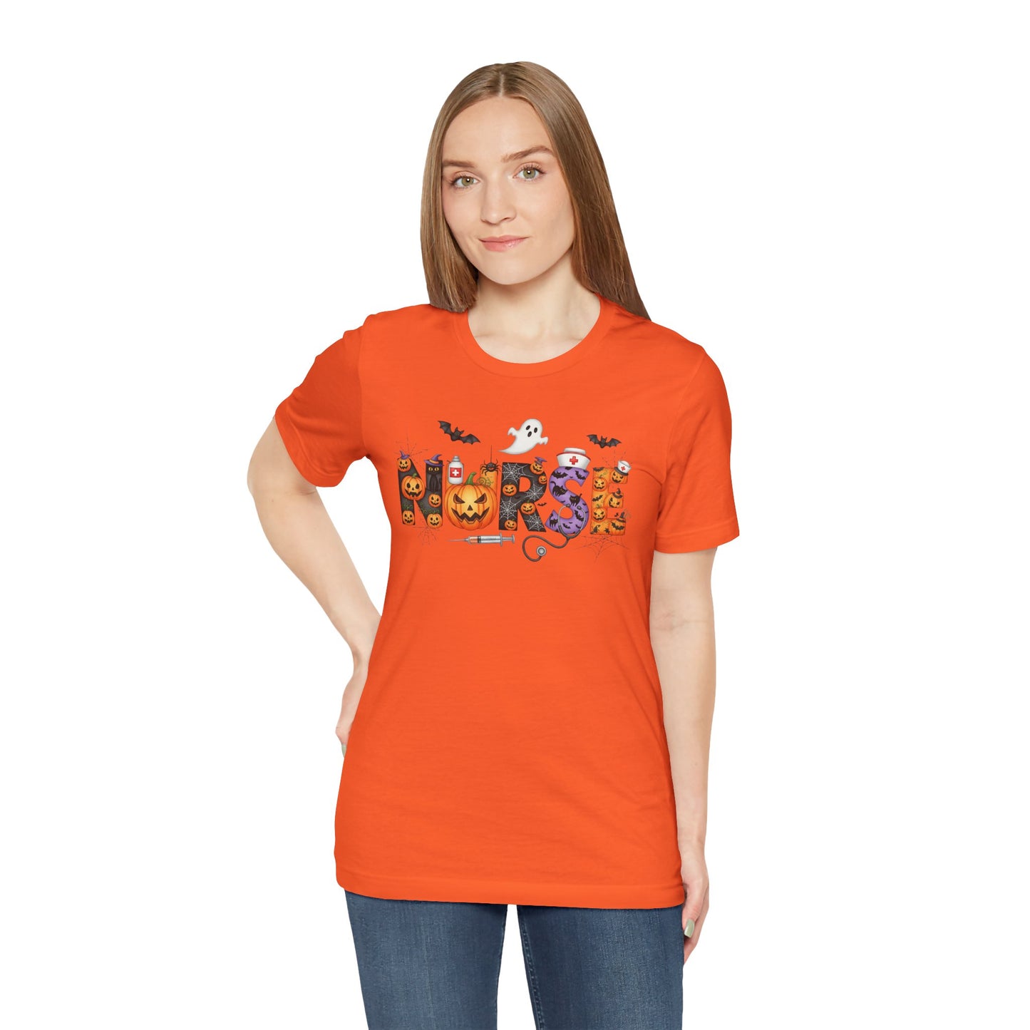 T-Shirt - Nurse / Halloween - Nurse w Halloween Decor (01a)