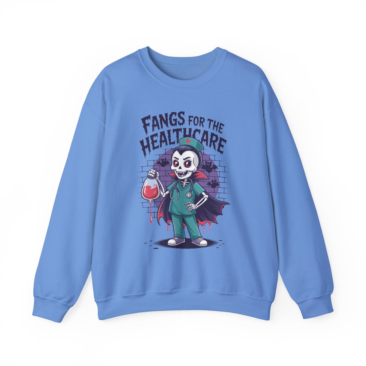 Sweatshirt - Medical / Halloween - Fangs for the Healthcare (01a)