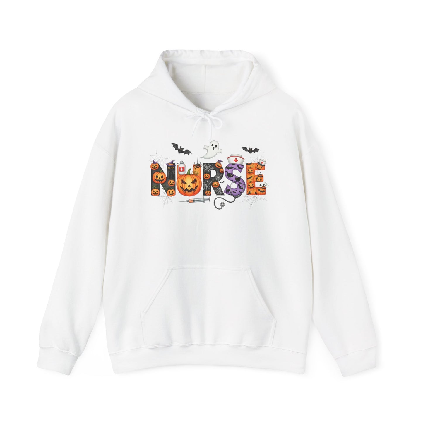 Heavy Blend Hoodie - Nurse / Halloween - Nurse w Halloween Decor (01a)