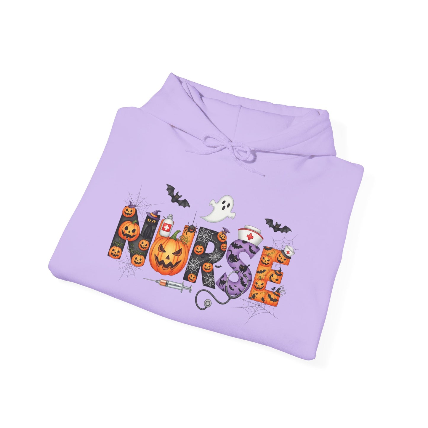 Heavy Blend Hoodie - Nurse / Halloween - Nurse w Halloween Decor (01a)