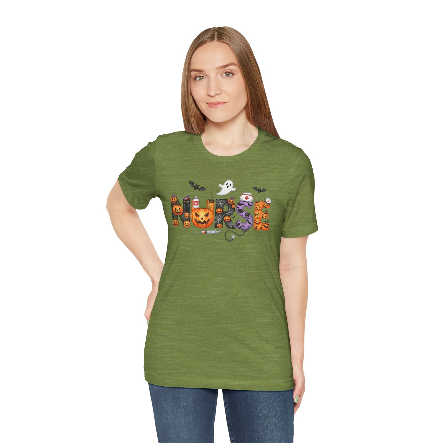 T-Shirt - Nurse / Halloween - Nurse w Halloween Decor (01a)