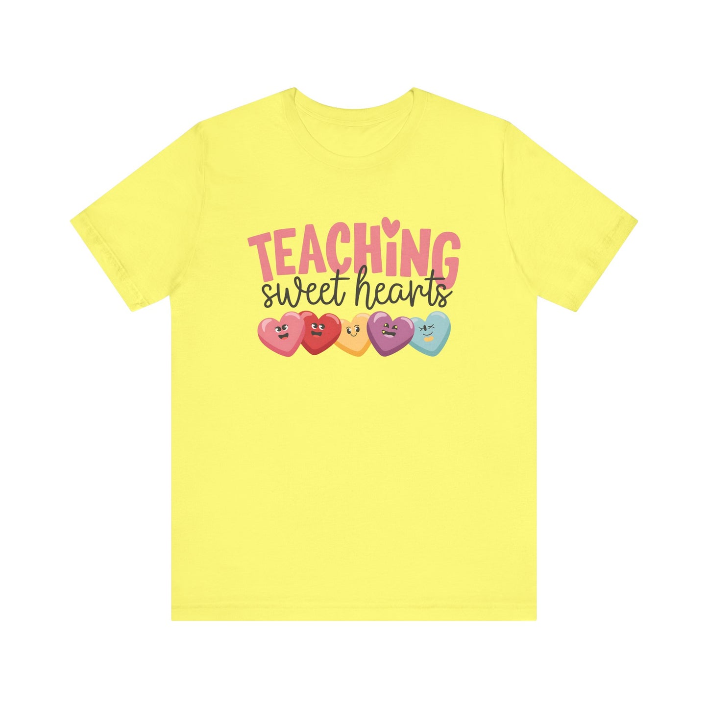 T-Shirt - Teacher / Valentine - Teaching Sweet Hearts (01) - Light colors