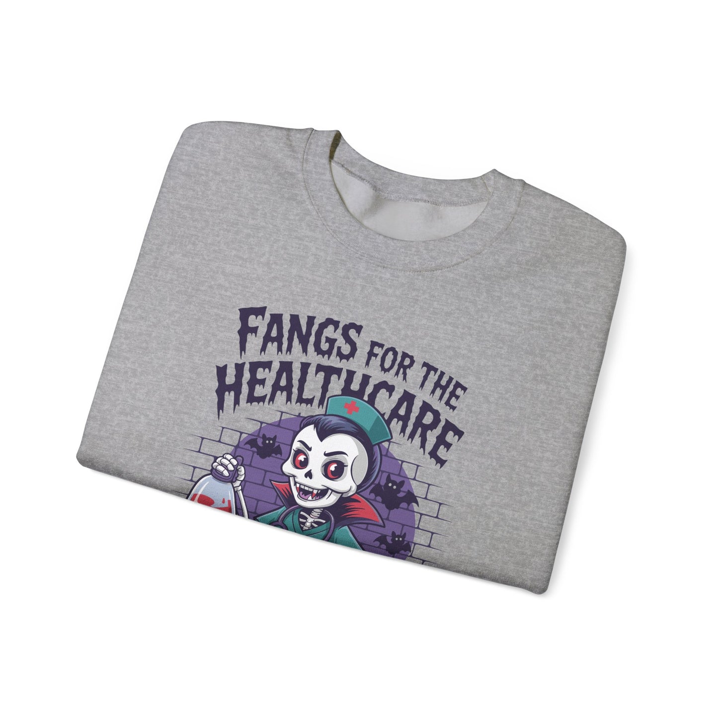 Sweatshirt - Medical / Halloween - Fangs for the Healthcare (01a)