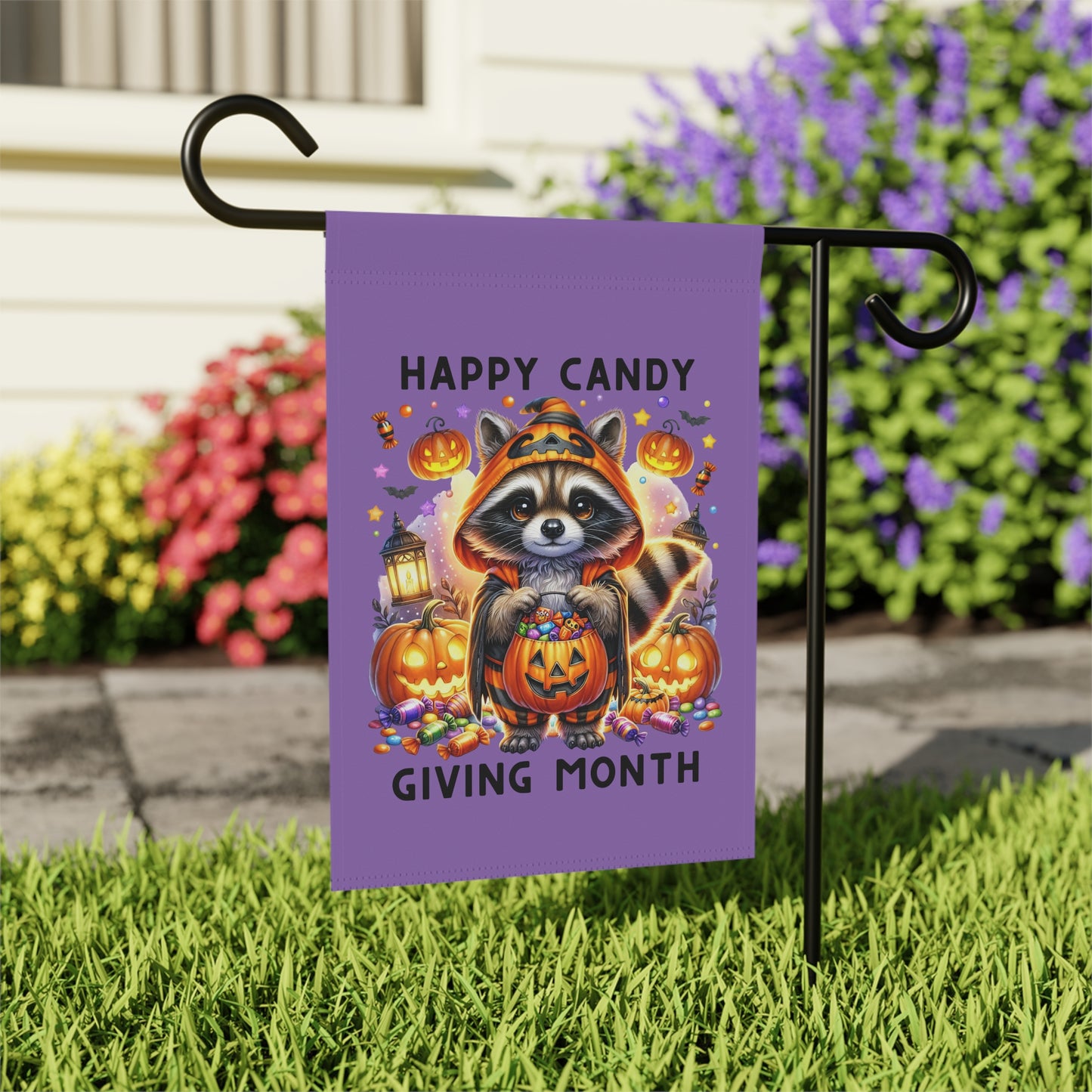 Garden Flag - Halloween - Happy Candy Giving Month (01a)