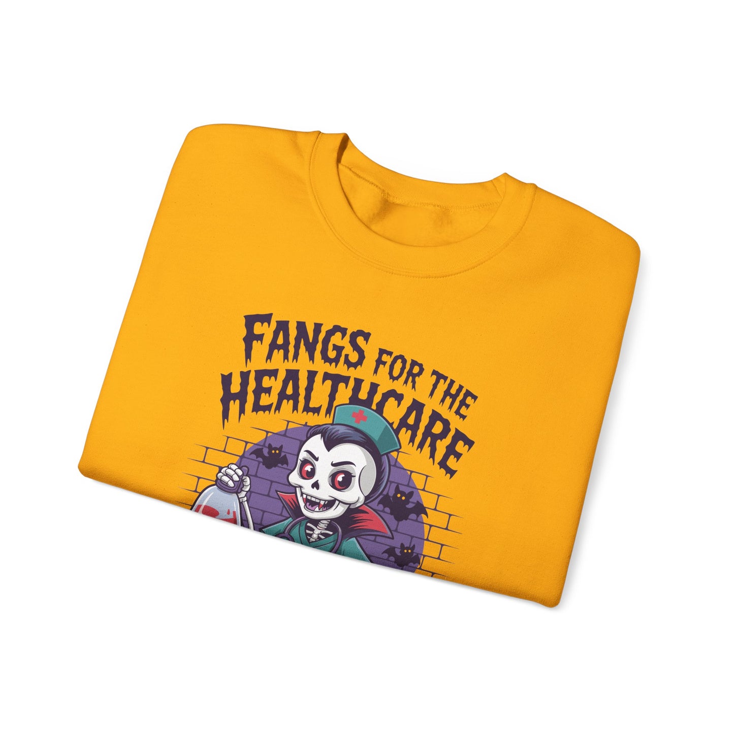 Sweatshirt - Medical / Halloween - Fangs for the Healthcare (01a)