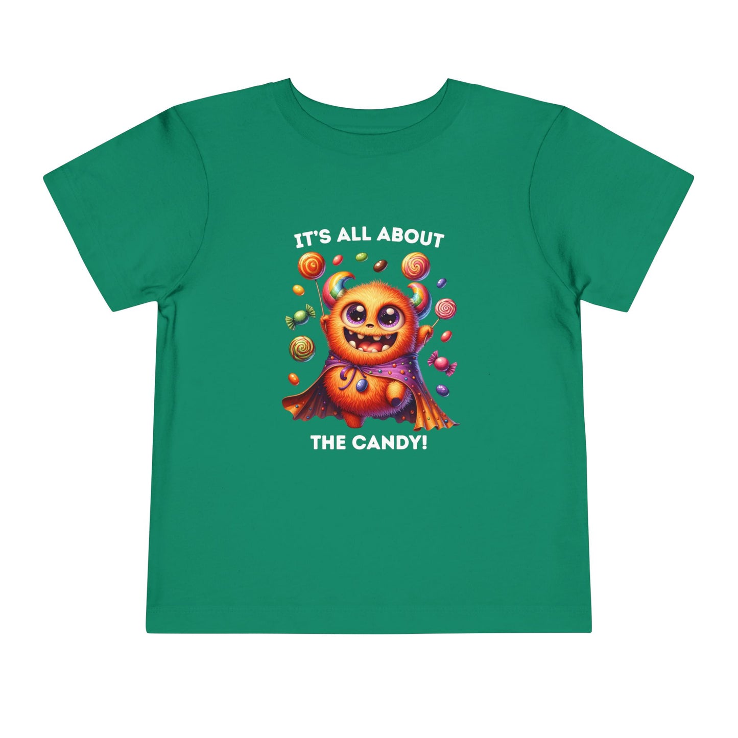 Toddler Tee - Halloween / Monster - It's all about the Candy! (01a)