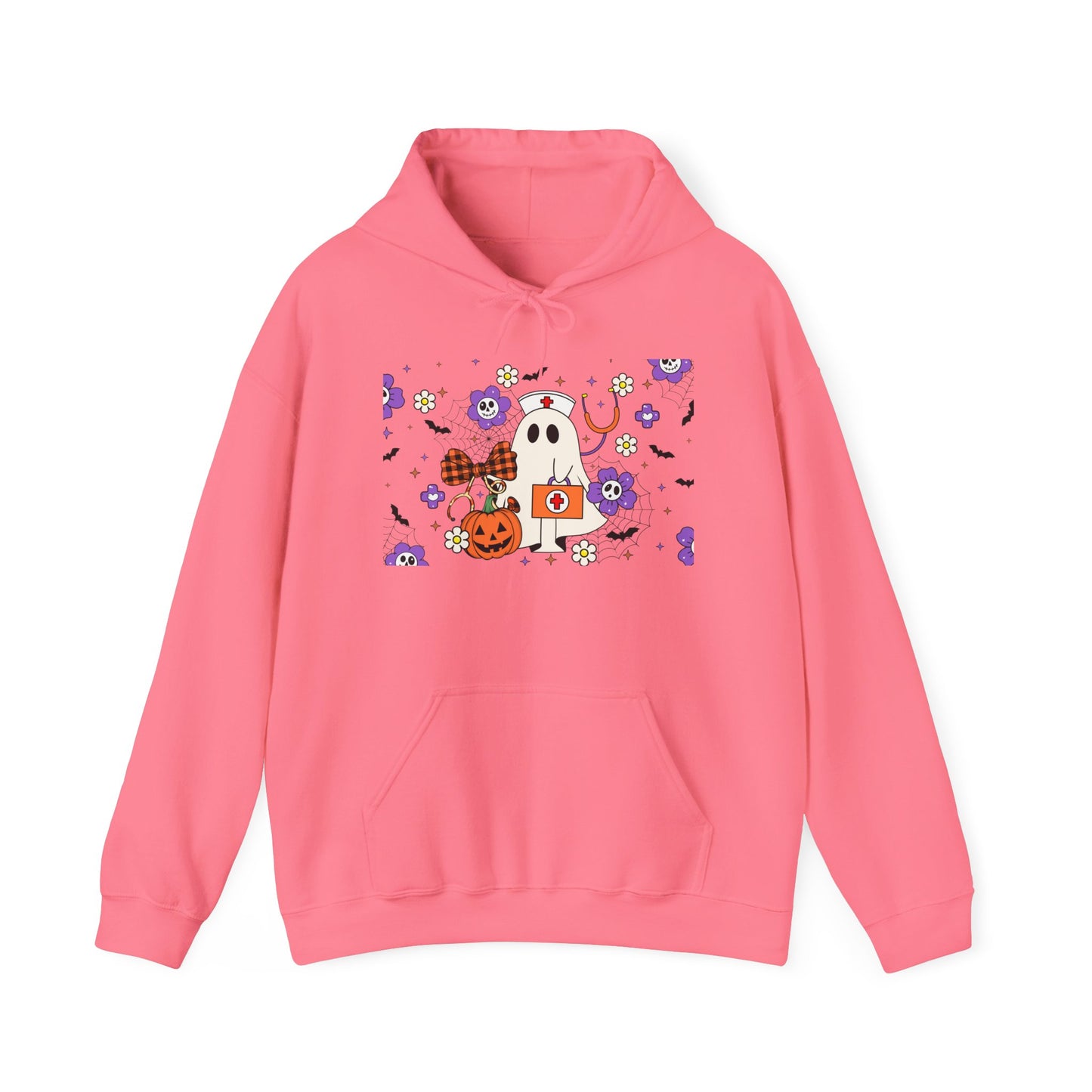 Heavy Blend Hoodie - Medical / Halloween Ghost with Medical Stuff (01a)