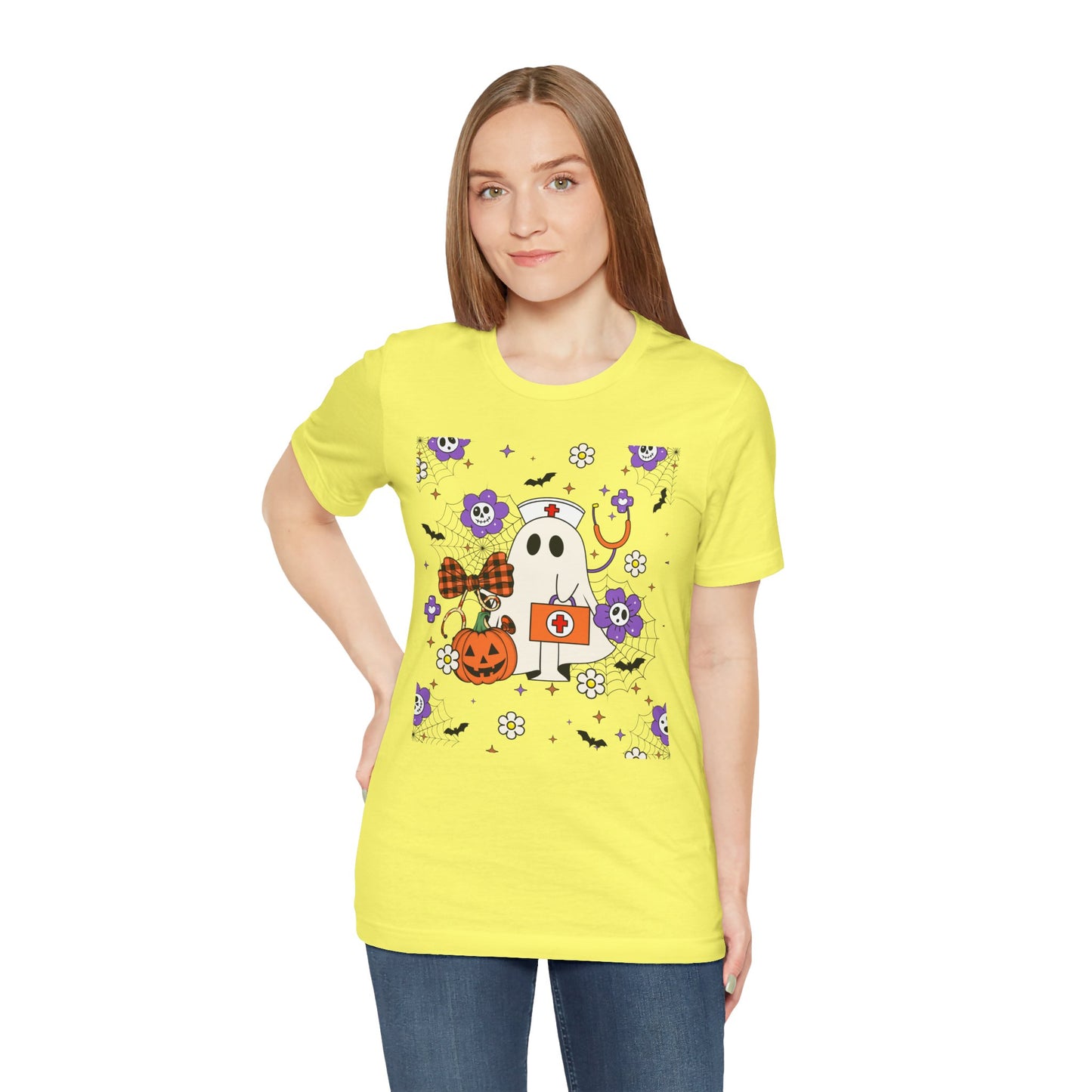 T-Shirt - Medical / Halloween Ghost with Medical Stuff (01a)