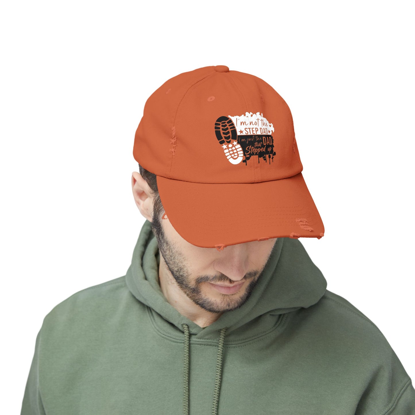 Distressed Cap - Dad - Just the dad that stepped up (1)