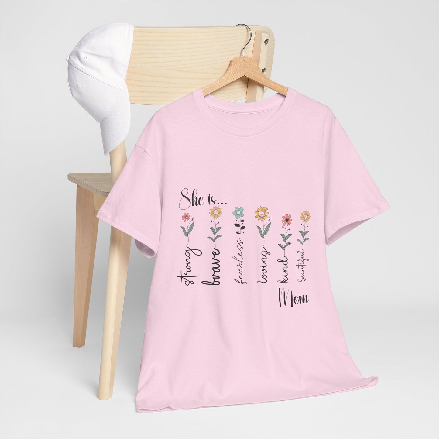 T-Shirt – Mom - Strong, Brave, Beautiful Floral Design
