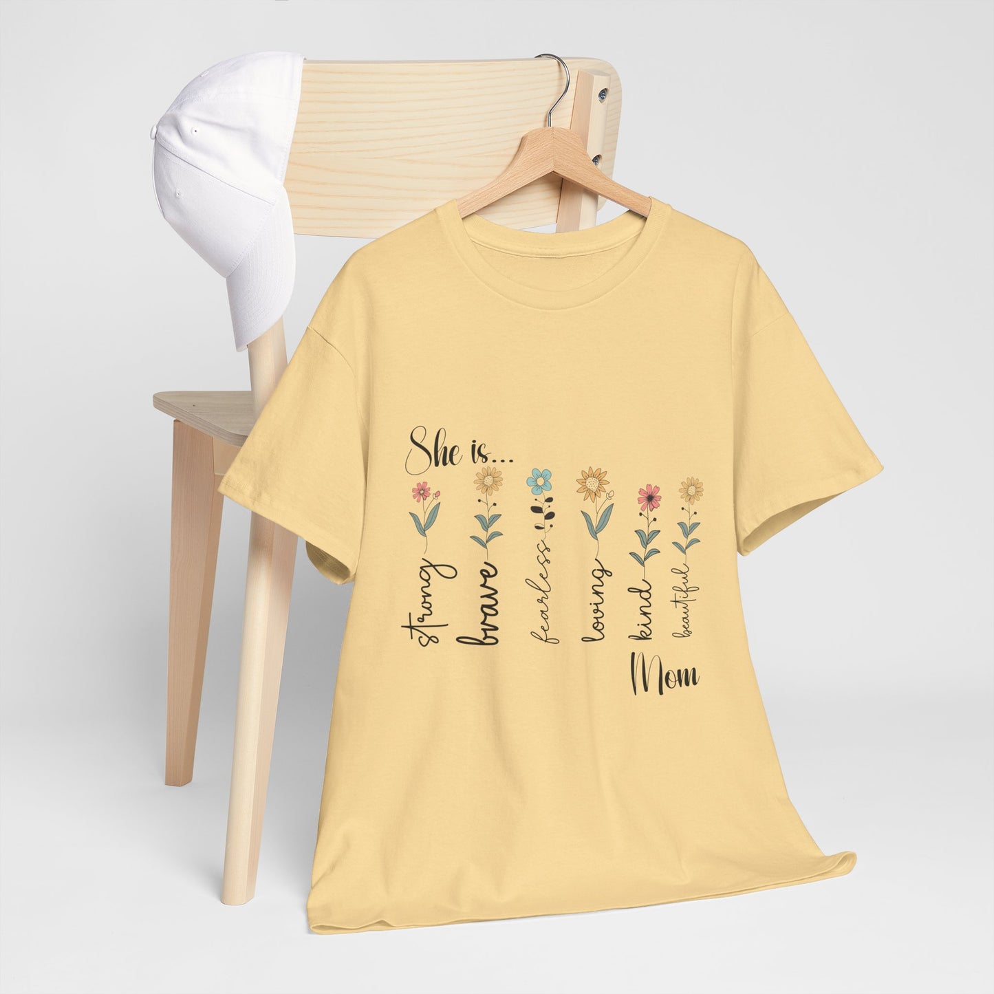 T-Shirt – Mom - Strong, Brave, Beautiful Floral Design