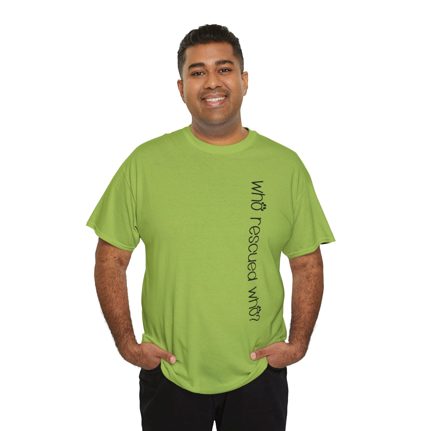 T-Shirt - Animal Lover - 'Who Rescued Who?'