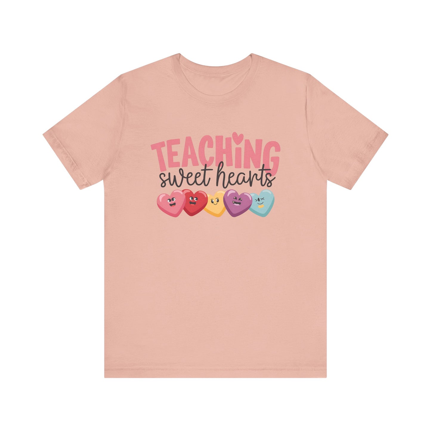 T-Shirt - Teacher / Valentine - Teaching Sweet Hearts (01) - Light colors
