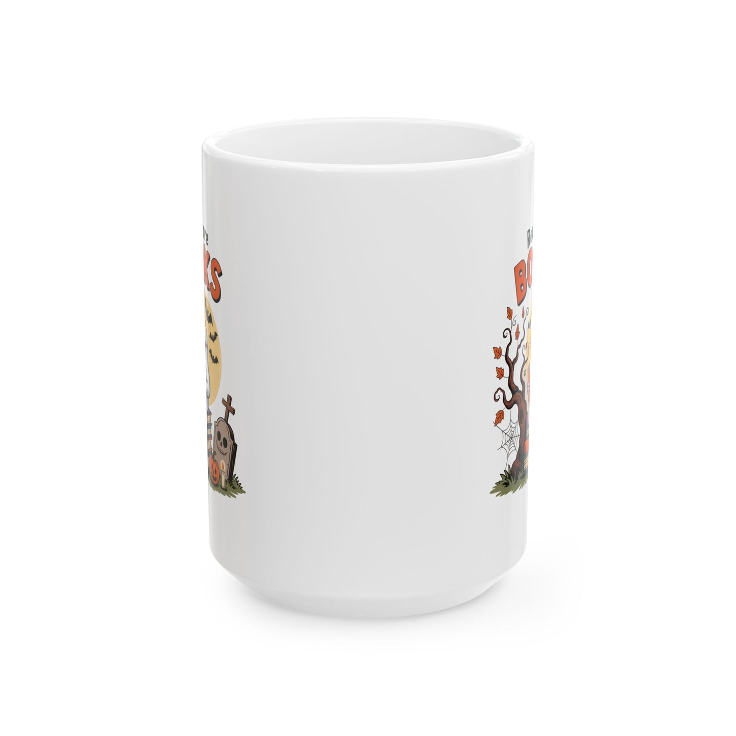 Ceramic Mug - Teacher / Halloween - Read More Books (01a)