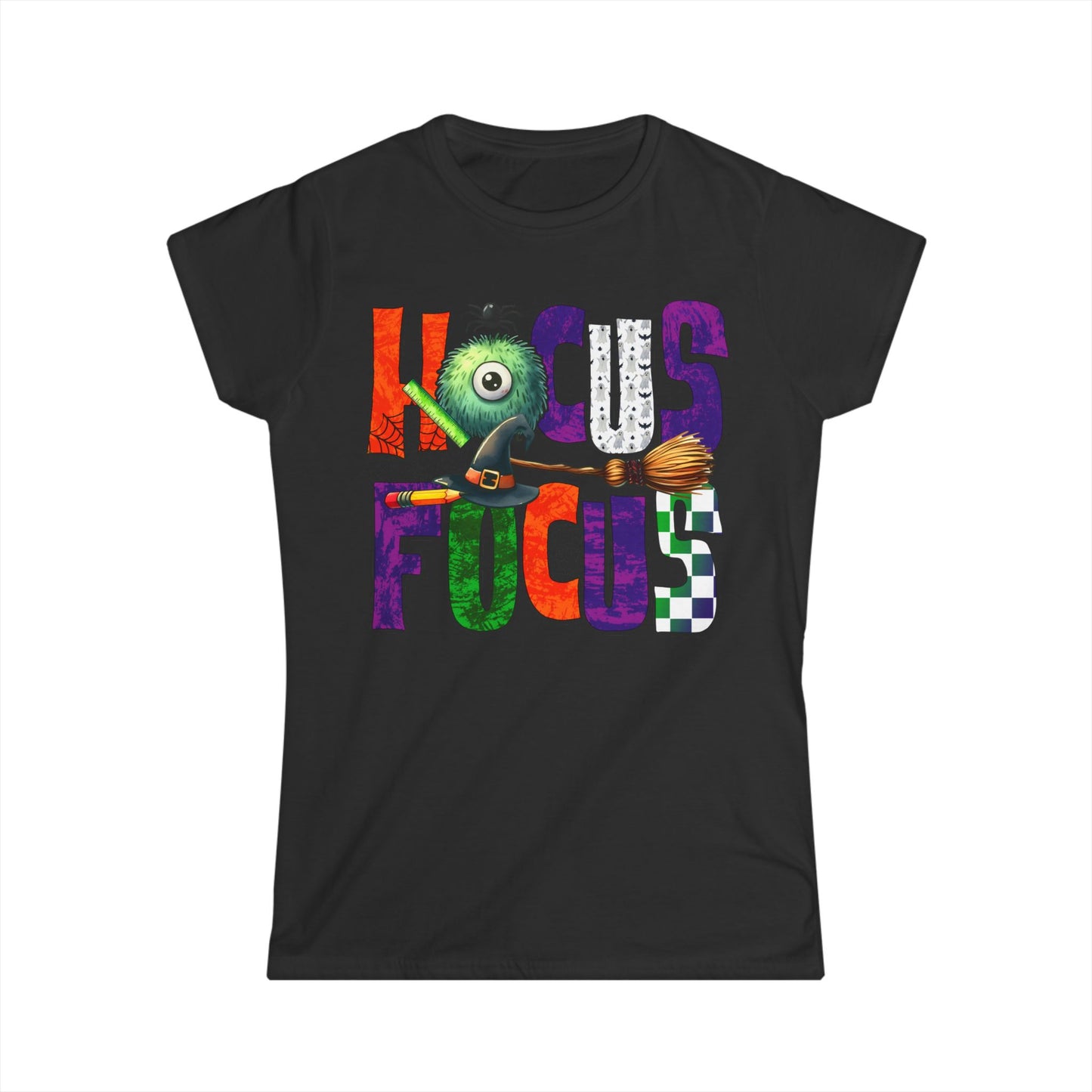 Female T-Shirt - Teacher / Halloween - Hocus Focus (01a)