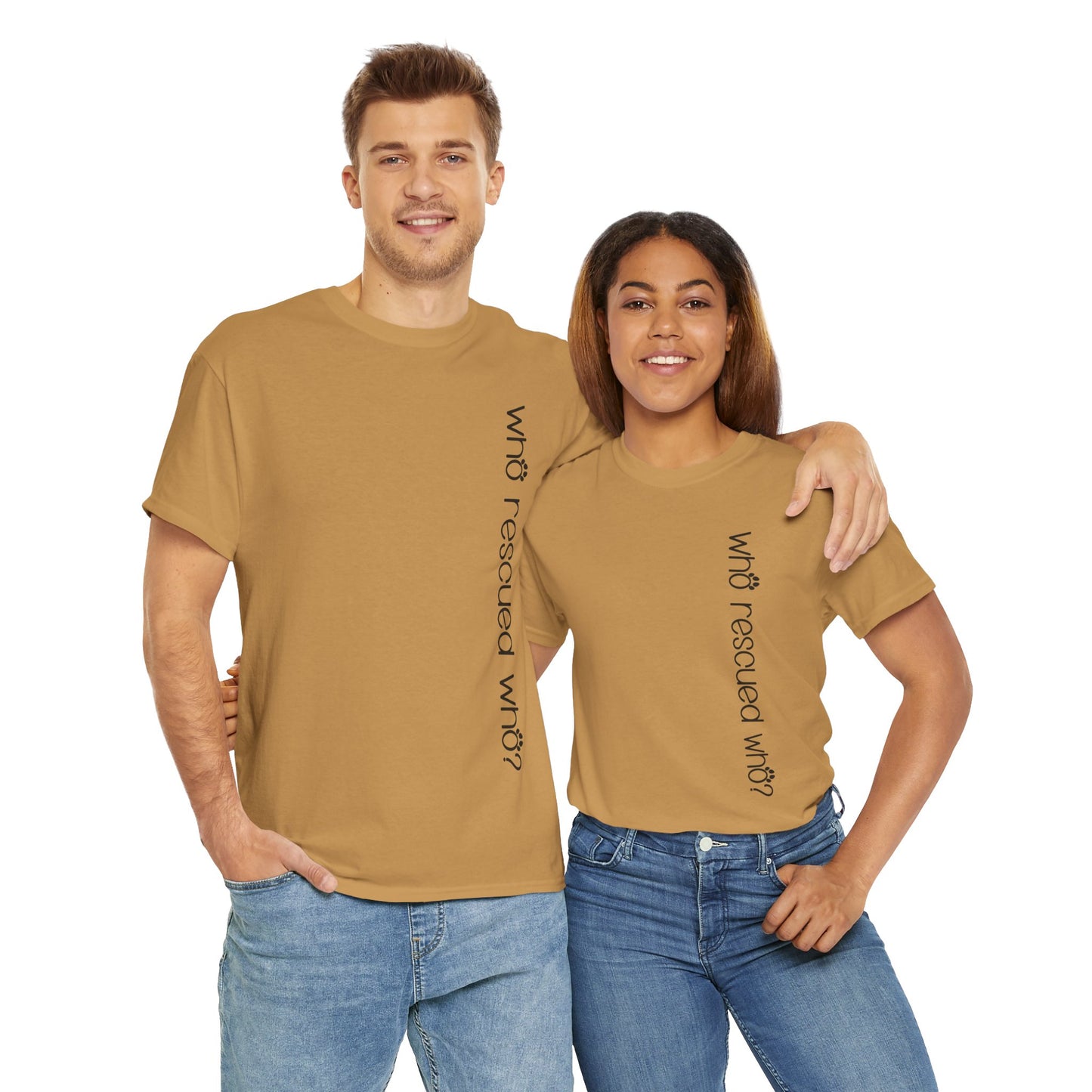 T-Shirt - Animal Lover - 'Who Rescued Who?'