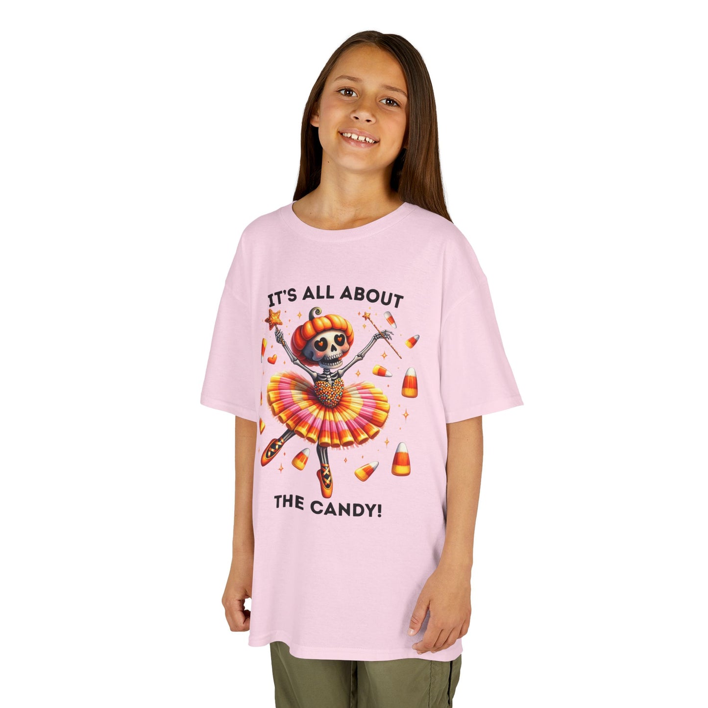 Child Tee - Halloween / Ballet Skeleton - It's all about the Candy! (02a)