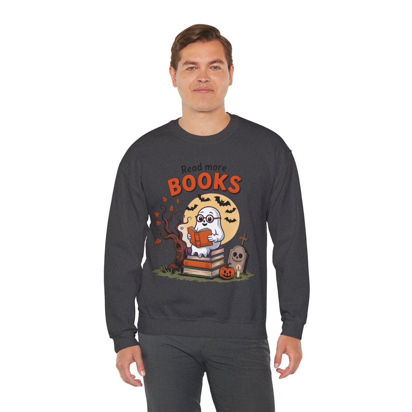 Sweatshirt - Teacher / Halloween - Read More Books (1a)