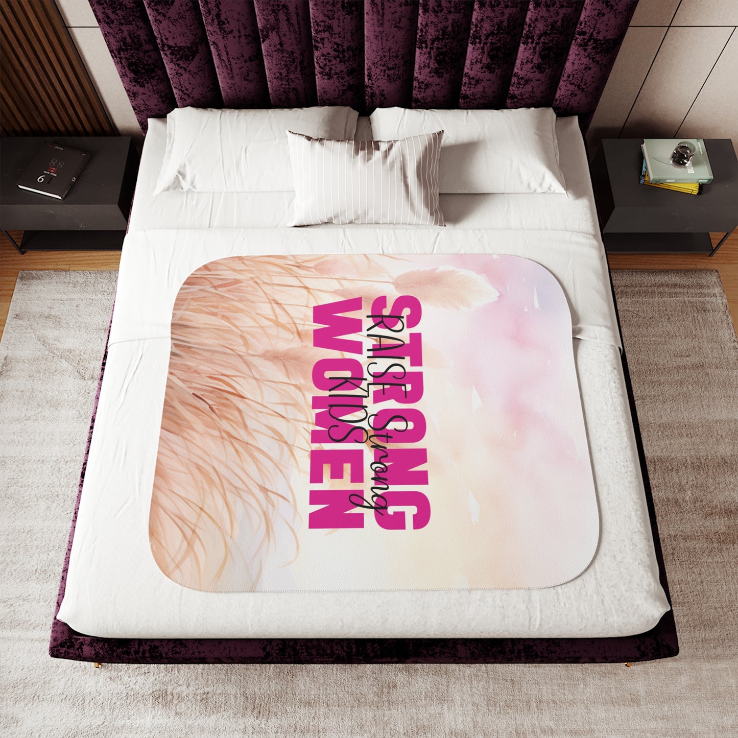 Sherpa Blanket - Strong Women Raise Strong Kids (1)