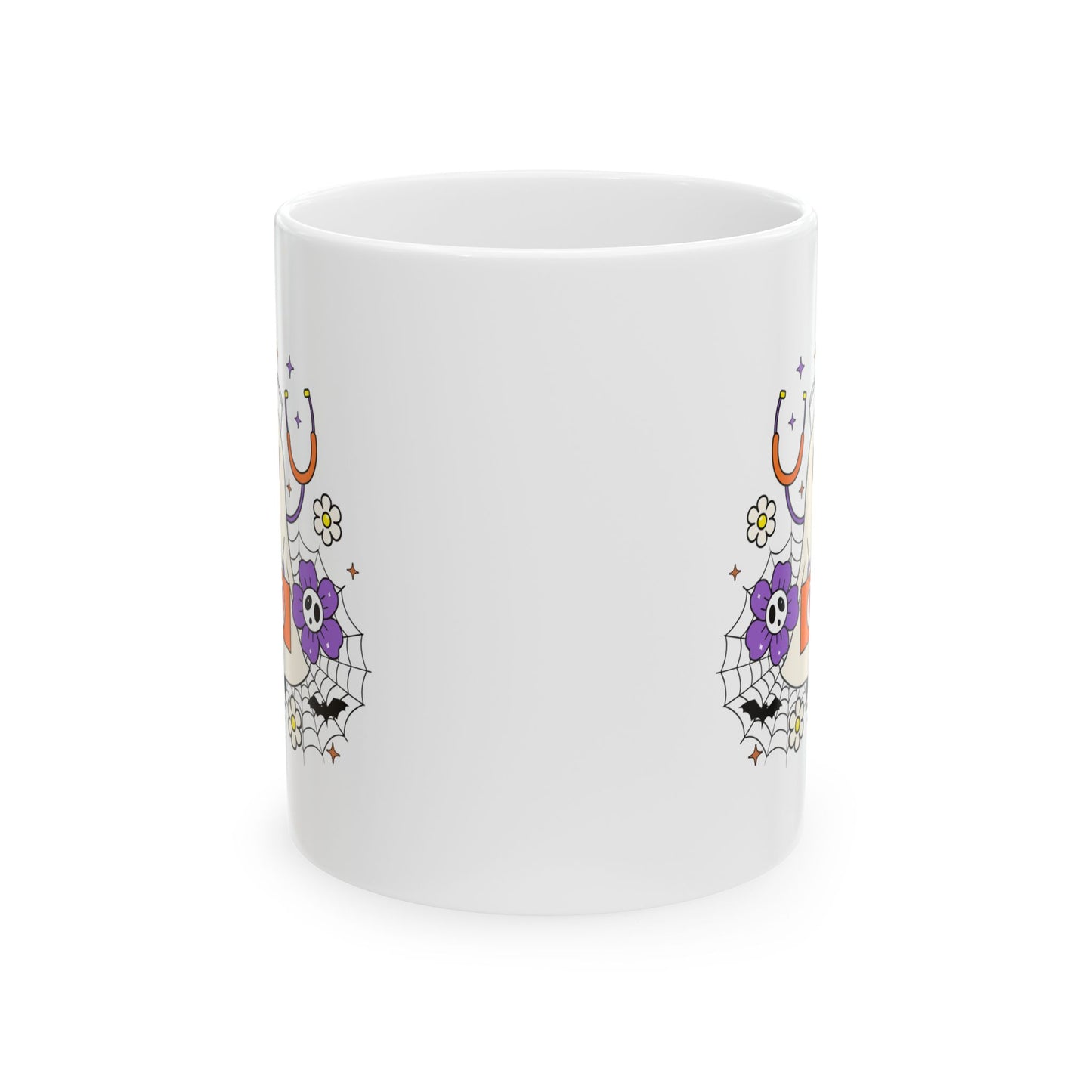 Ceramic Mug - Medical / Halloween Ghost with Medical Stuff (01a)