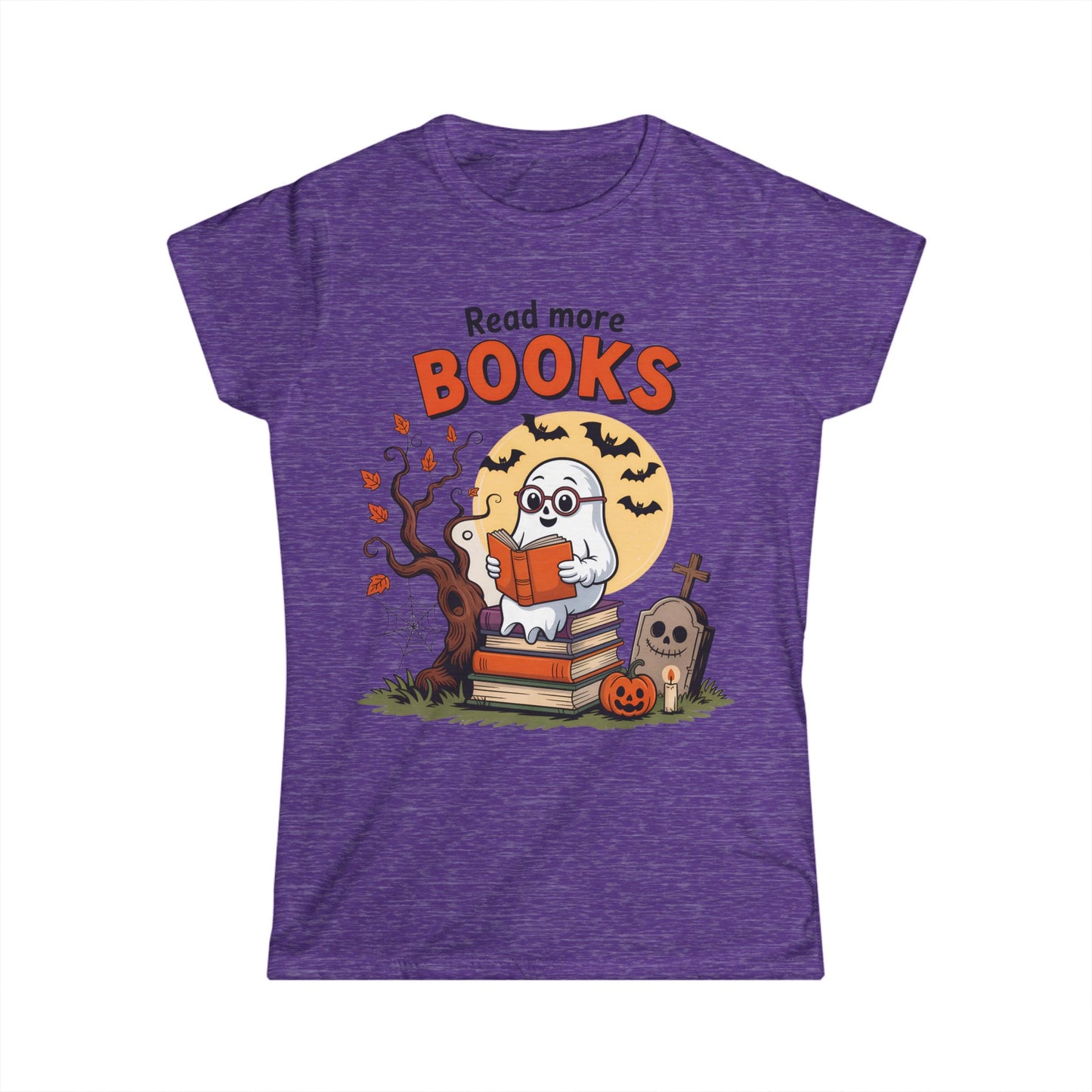 Female T-Shirt - Teacher / Halloween - Read More Books (01a)