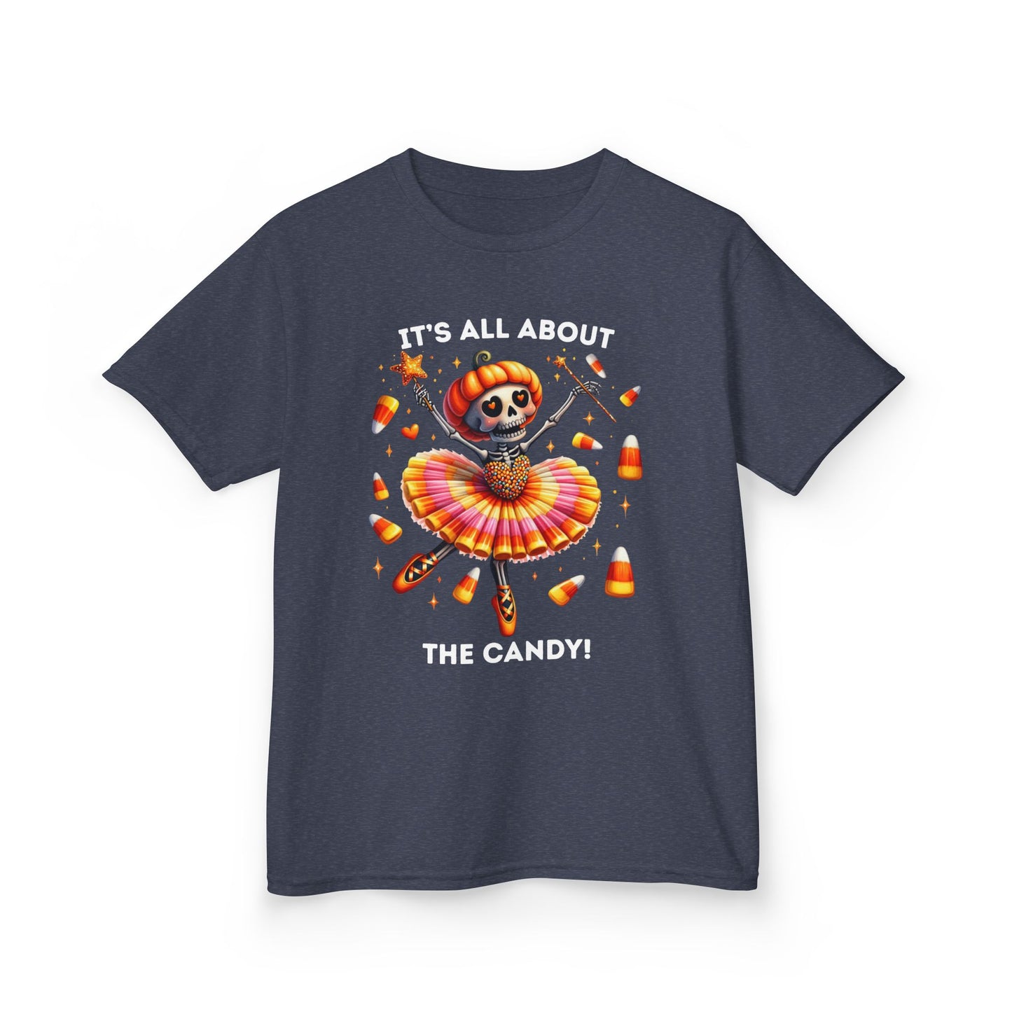 Child Tee - Halloween / Ballet Skeleton - It's all about the Candy! (02a)