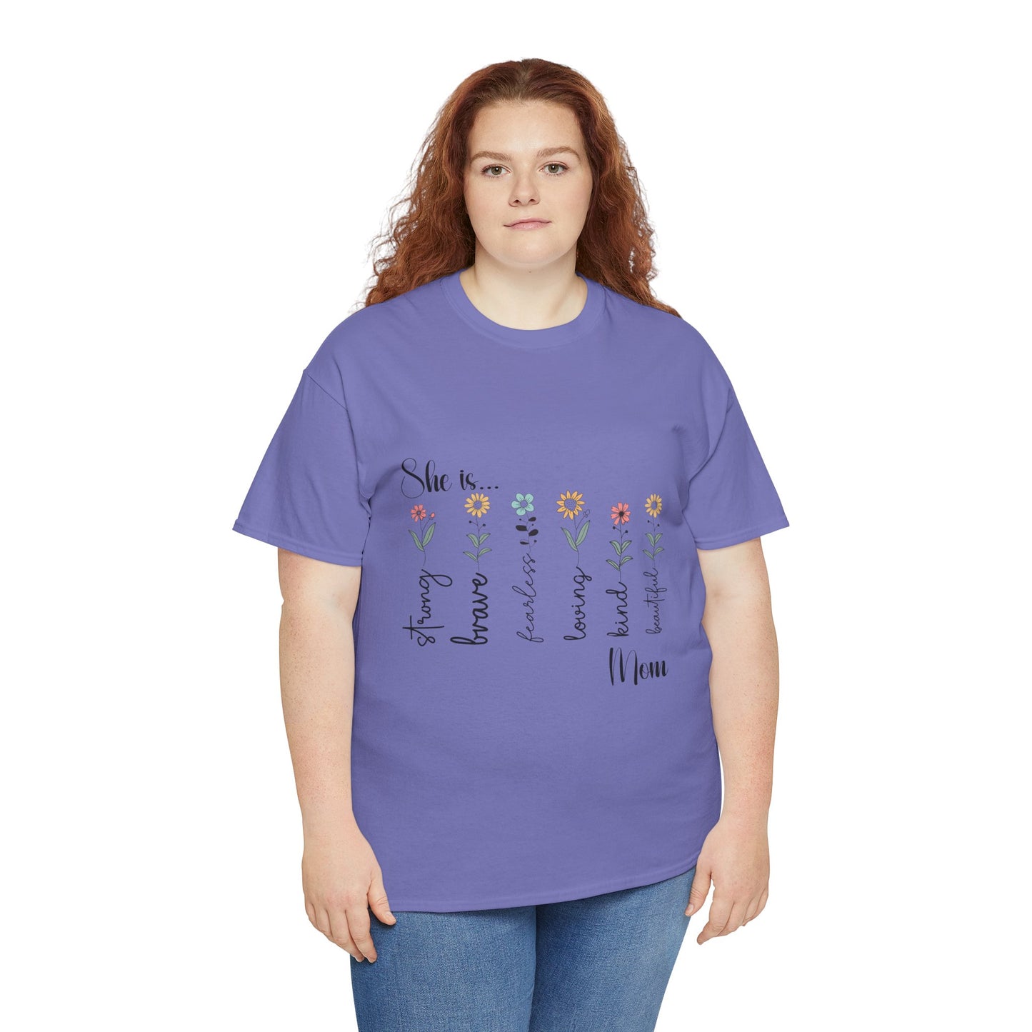 T-Shirt – Mom - Strong, Brave, Beautiful Floral Design