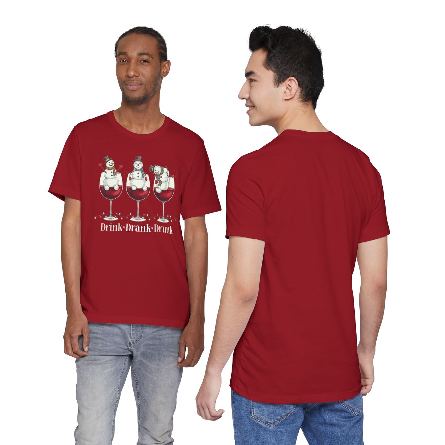 T-shirt - Christmas - Wine Snowmen (01)