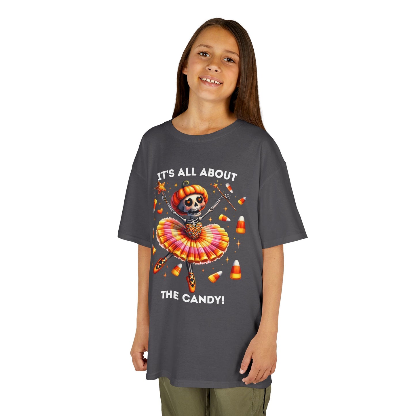 Child Tee - Halloween / Ballet Skeleton - It's all about the Candy! (02a)