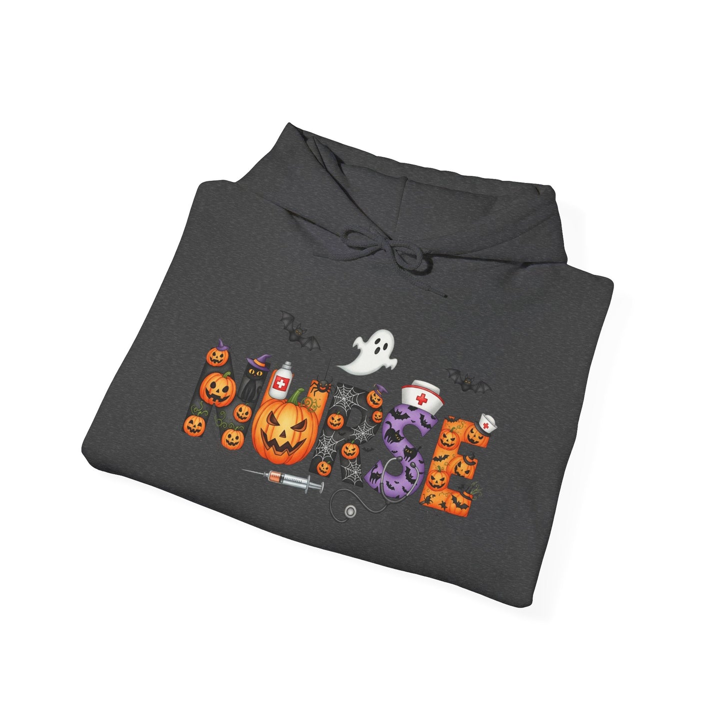 Heavy Blend Hoodie - Nurse / Halloween - Nurse w Halloween Decor (01a)