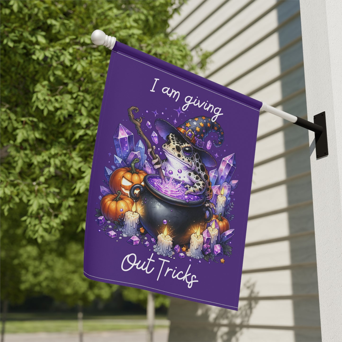 Garden Flag - Halloween - Giving Out Tricks (01a)