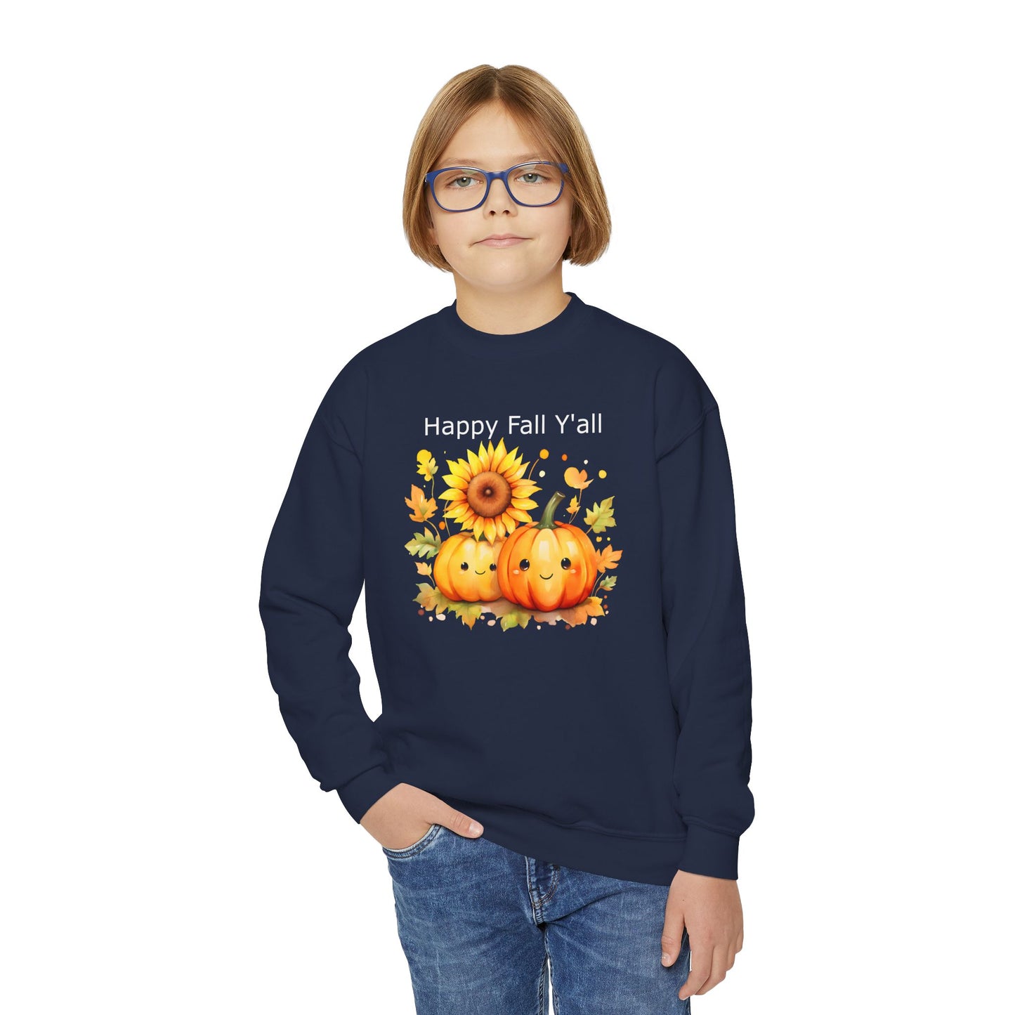 Child Sweatshirt - Autumn - Happy Fall Y'All (01)
