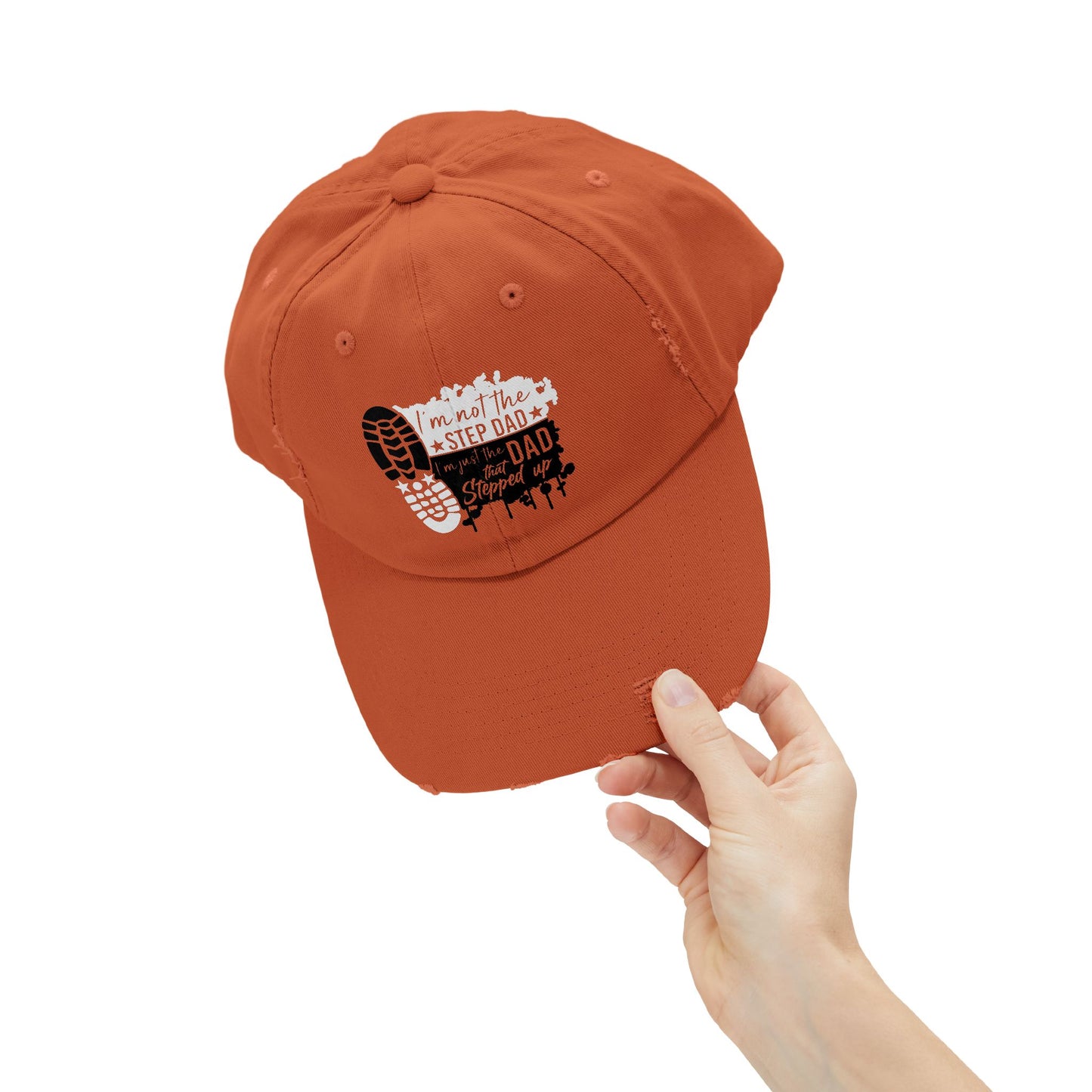 Distressed Cap - Dad - Just the dad that stepped up (1)