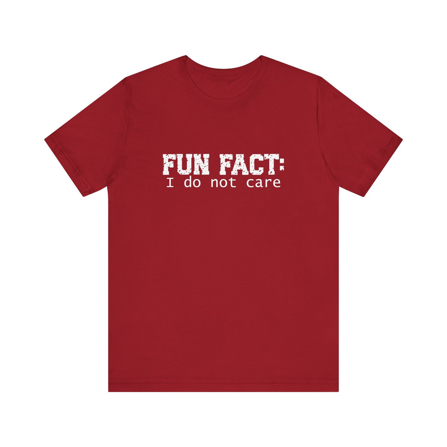 T-Shirt - Sarcastic Funny - Fun Fact: I Don't Care (1b)