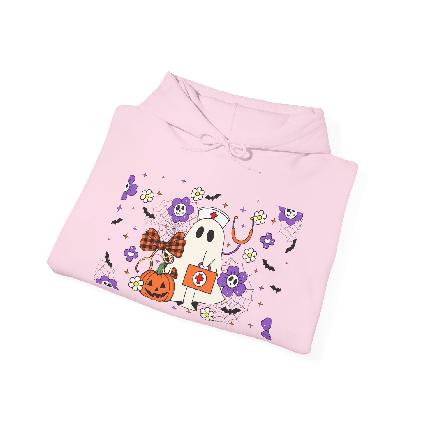 Heavy Blend Hoodie - Medical / Halloween Ghost with Medical Stuff (01a)