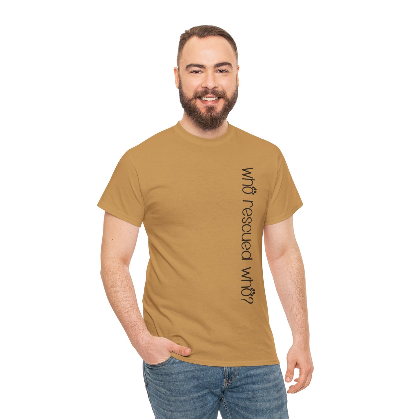 T-Shirt - Animal Lover - 'Who Rescued Who?'