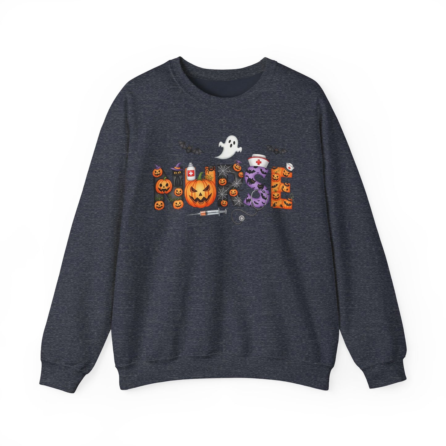 Sweatshirt - Nurse / Halloween - Nurse w Halloween Decor (01a)