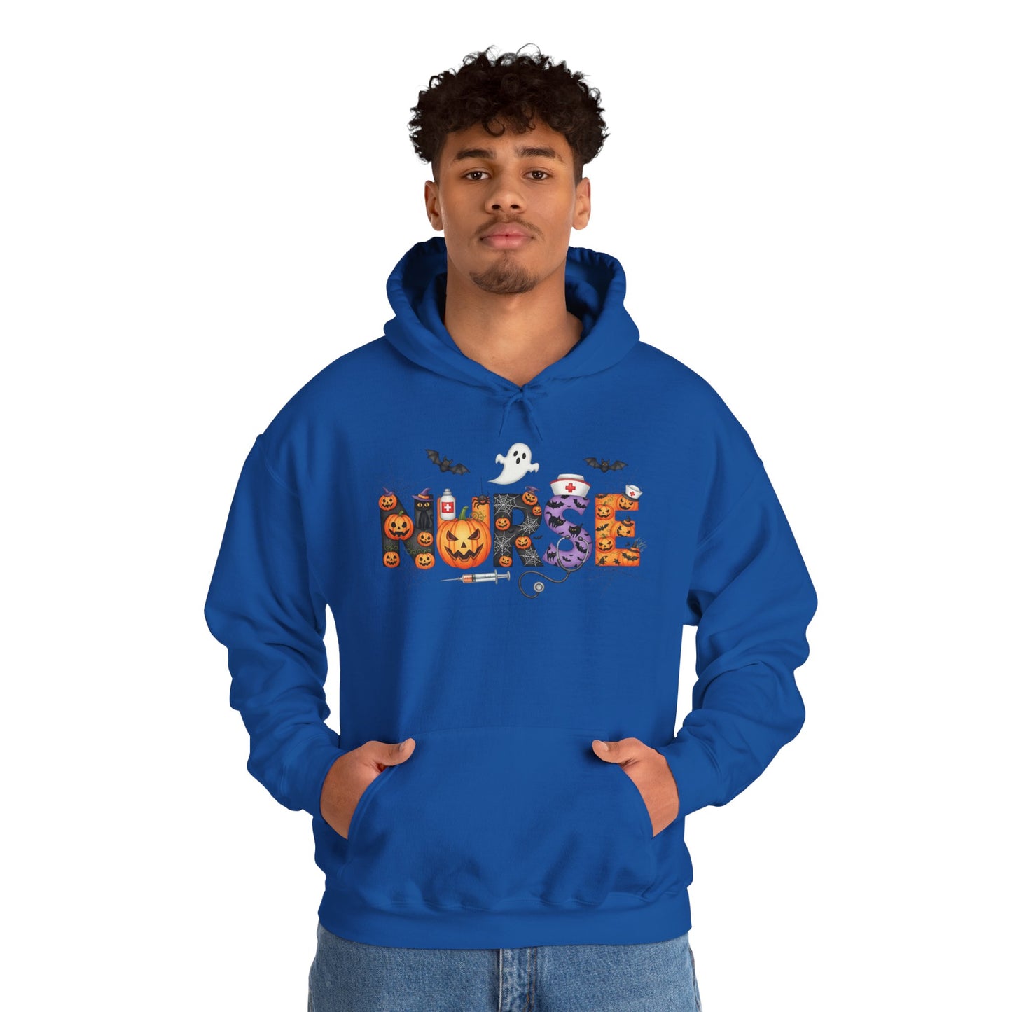 Heavy Blend Hoodie - Nurse / Halloween - Nurse w Halloween Decor (01a)