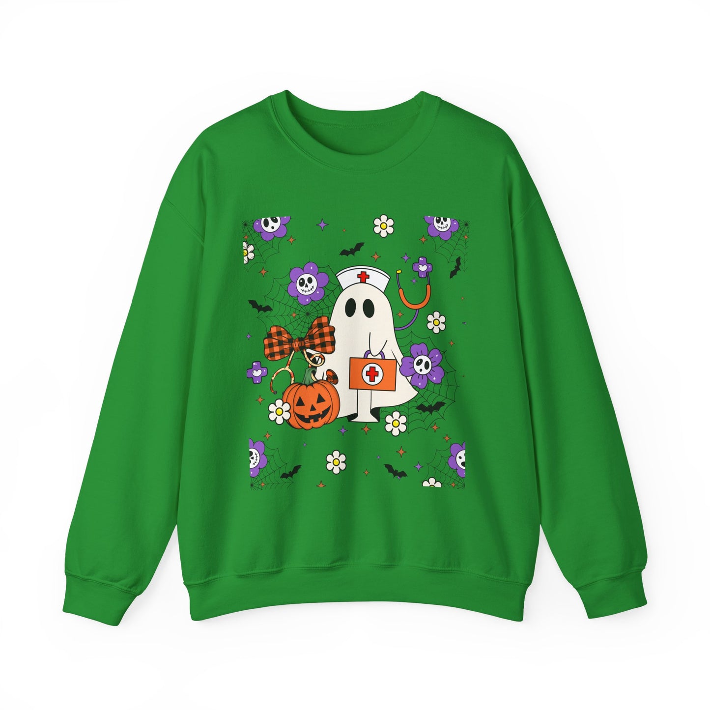 Sweatshirt - Medical / Halloween Ghost with Medical Stuff (01a)