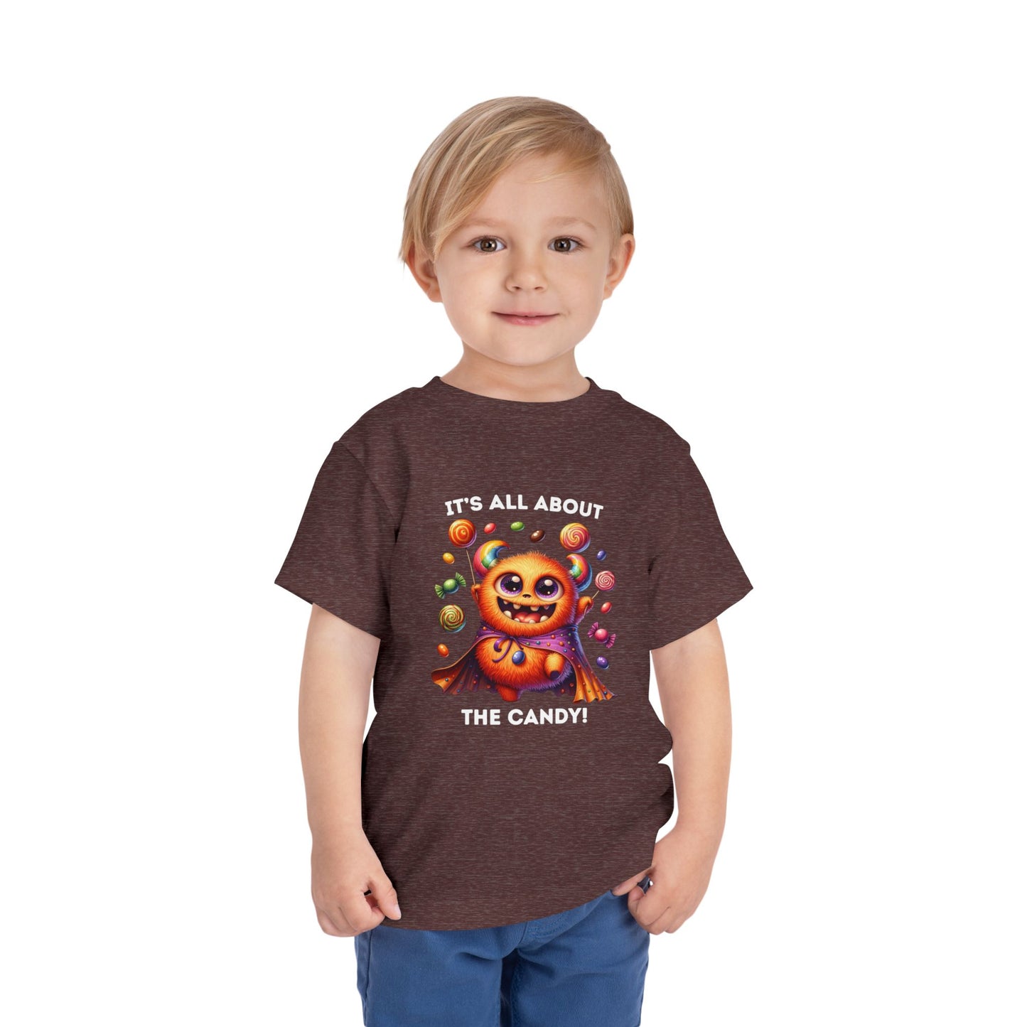 Toddler Tee - Halloween / Monster - It's all about the Candy! (01a)