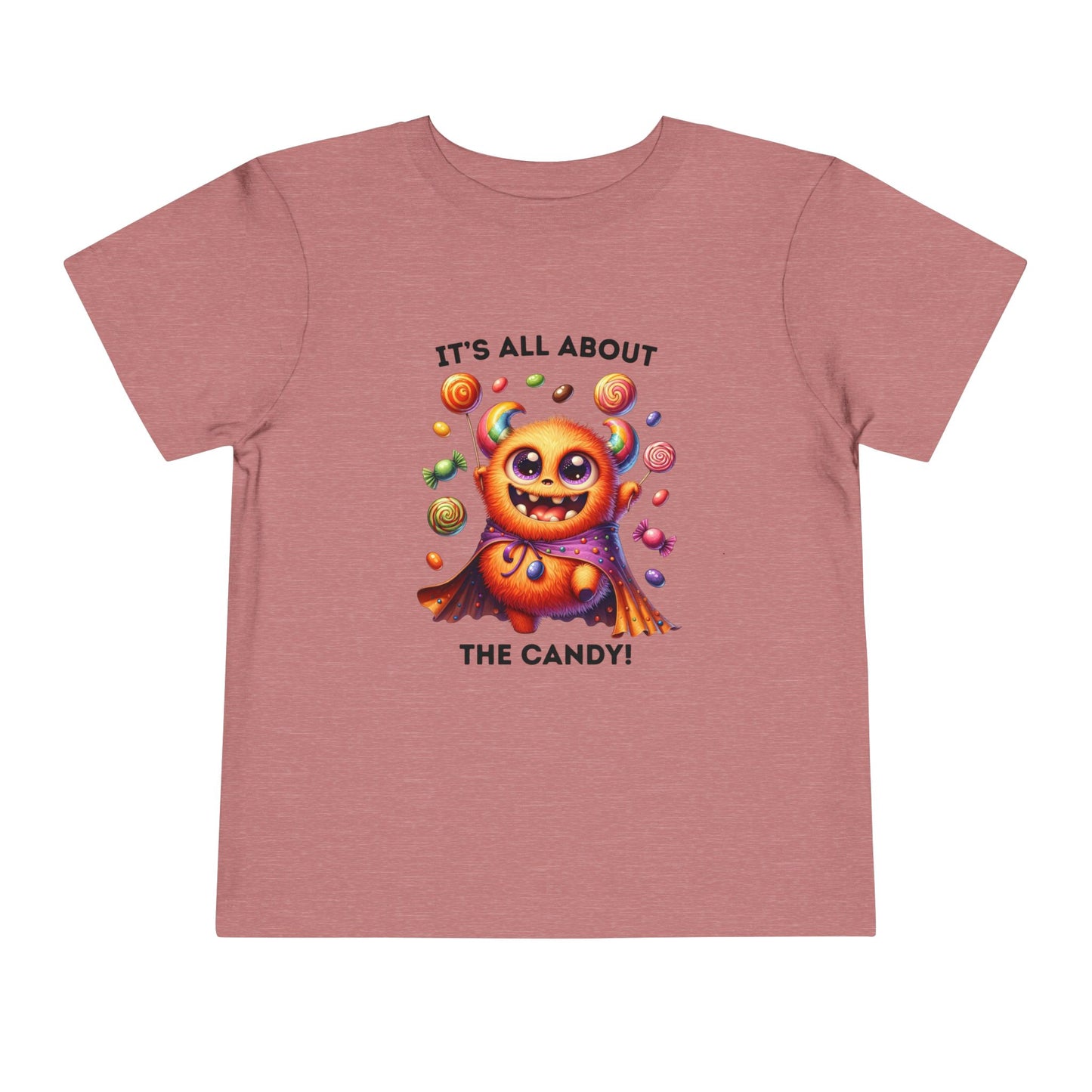 Toddler Tee - Halloween / Monster - It's all about the Candy! (01a)