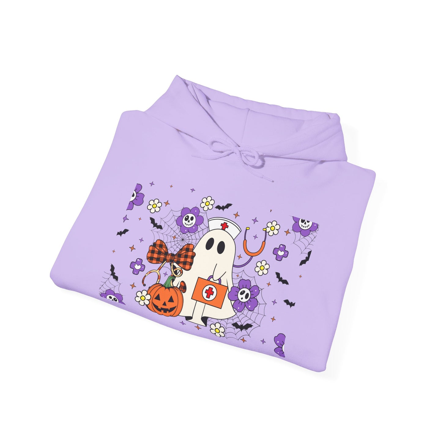 Heavy Blend Hoodie - Medical / Halloween Ghost with Medical Stuff (01a)