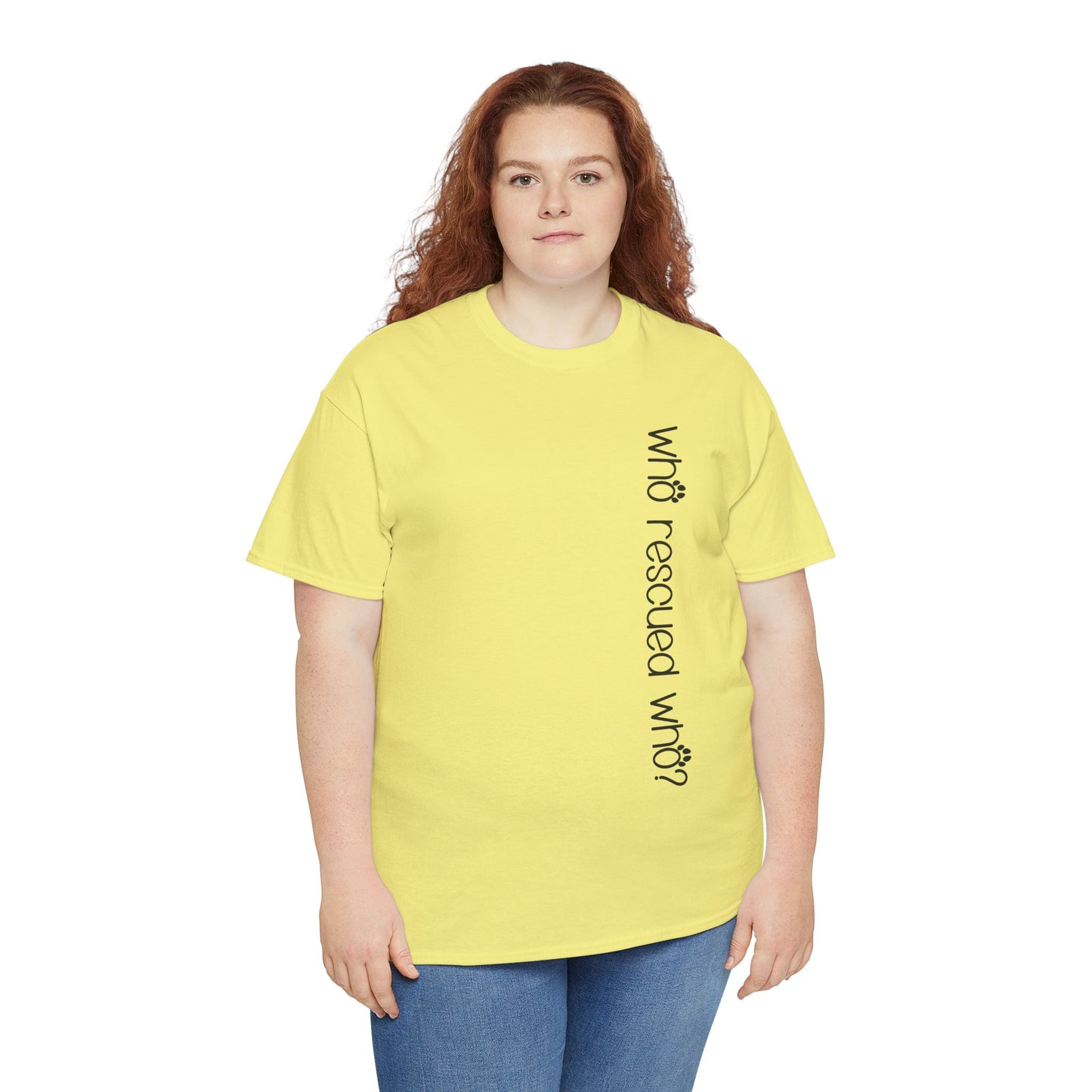 T-Shirt - Animal Lover - 'Who Rescued Who?'