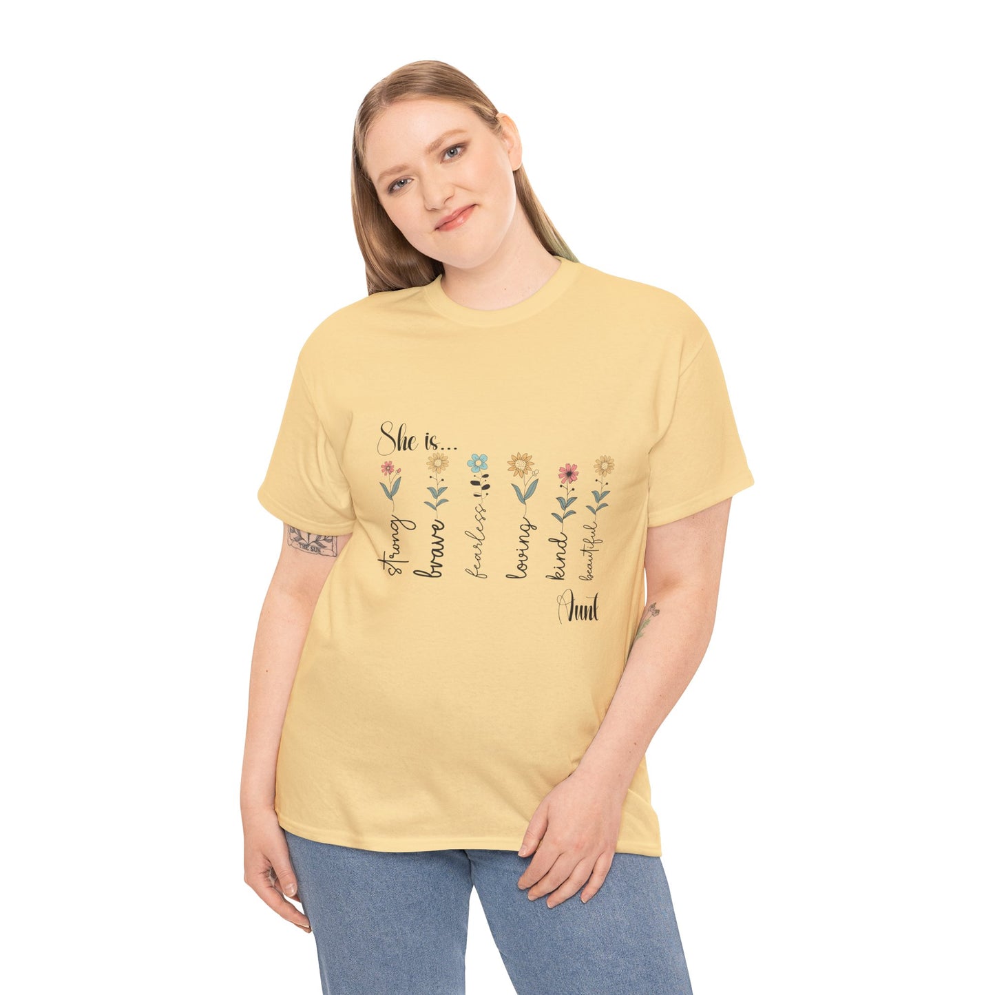T-Shirt – Aunt - Strong, Brave, Beautiful Floral Design